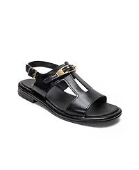 Forever & Always Shoes Women's Auren Leather Buckle Sandal