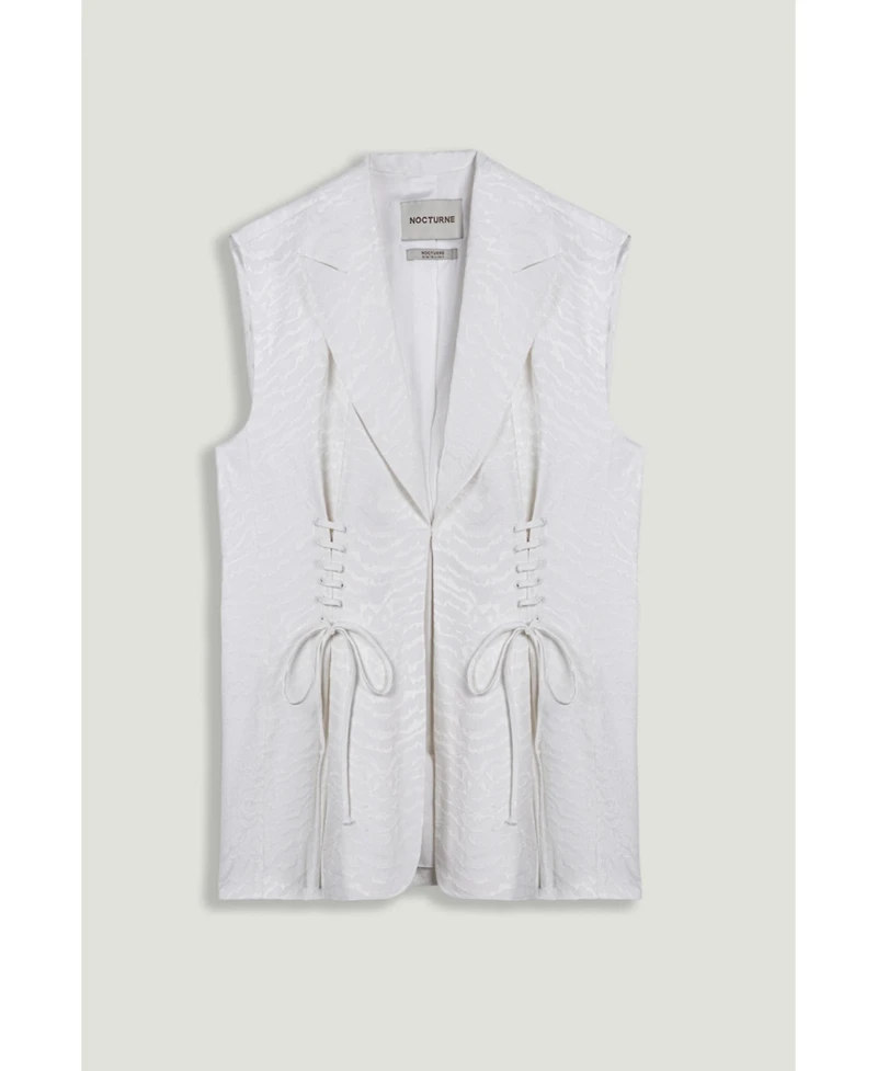 Nocturne Women's Lace-Up Waist Tailored Vest