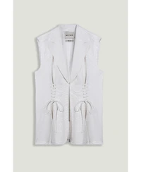 Nocturne Women's Lace-Up Waist Tailored Vest