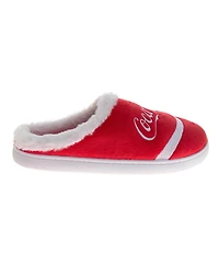 Coca-Cola Men's Coca Cola Classic Script Casual Slippers for Cozy SoftLined Warm Indoor Comfort Shoes
