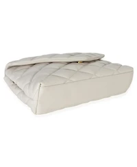 Pre-Owned Saint Laurent Crema Soft Quilted Lambskin Sade Puffer Envelope Clutch