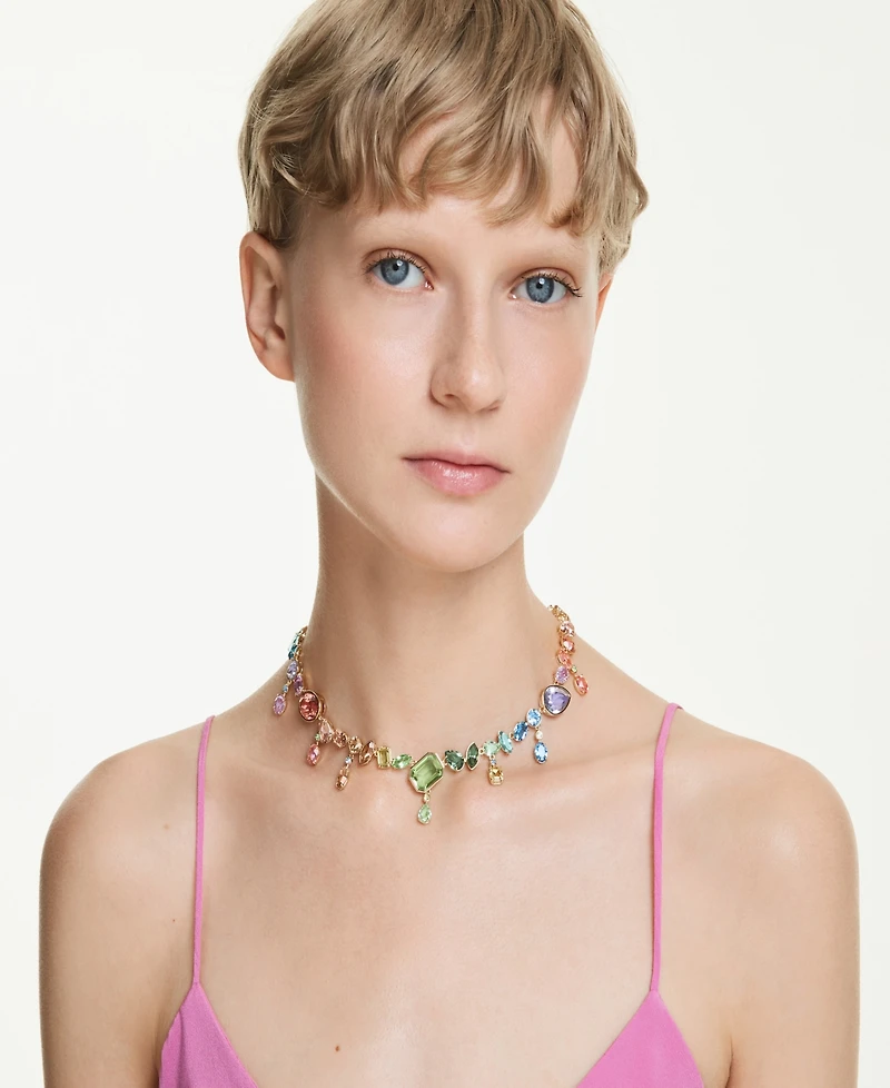 Swarovski Gold-Tone Plated Gema Necklace