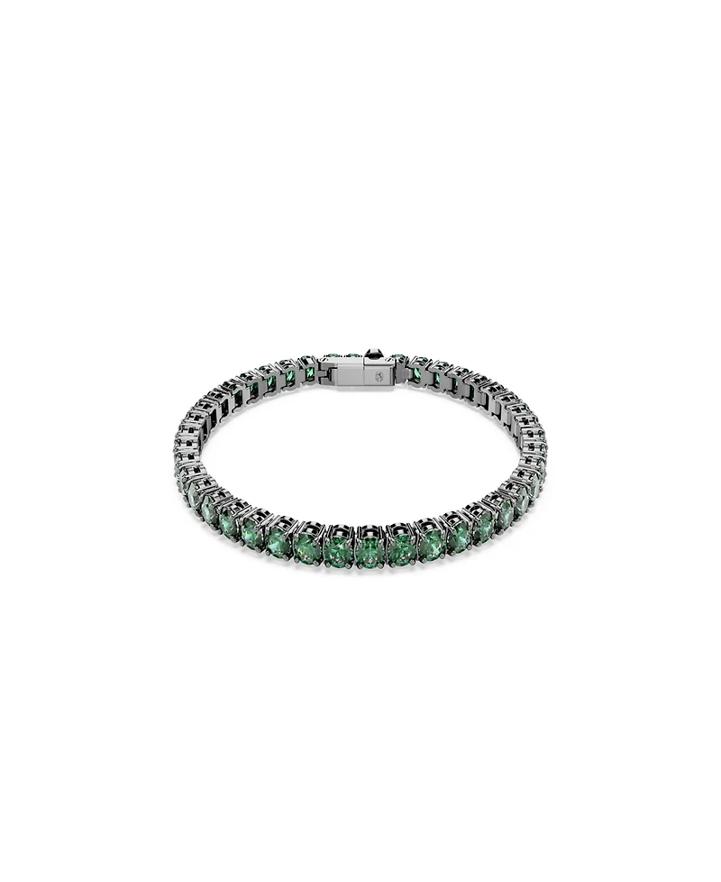Swarovski Ruthenium-Plated Matrix Tennis Bracelet