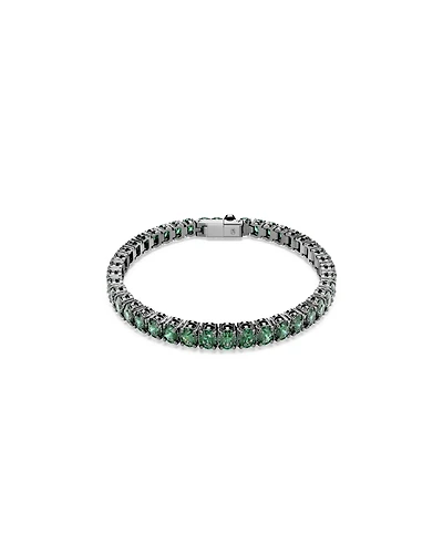 Swarovski Ruthenium-Plated Matrix Tennis Bracelet