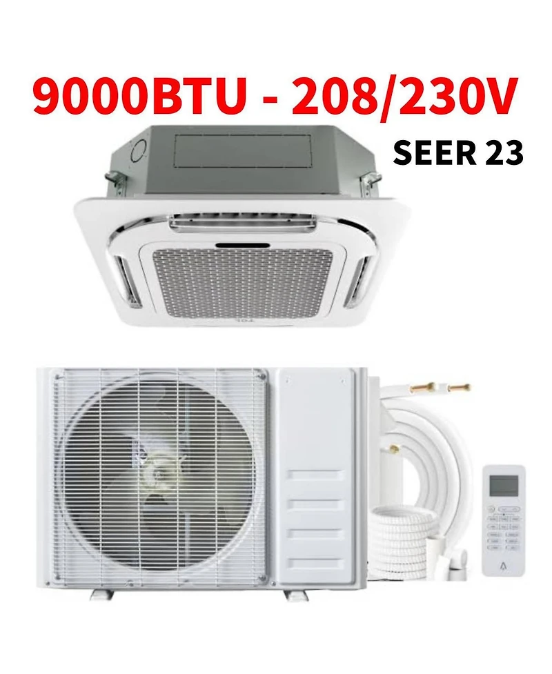 Xo 9000 Btu Ceiling Mini Split Air Conditioner with Wifi, 208/230V, Ductless Hvac for Office, Retail and Home