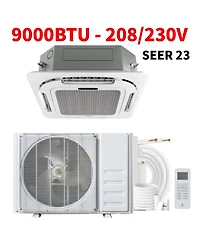 Xo 9000 Btu Ceiling Mini Split Air Conditioner with Wifi, 208/230V, Ductless Hvac for Office, Retail and Home