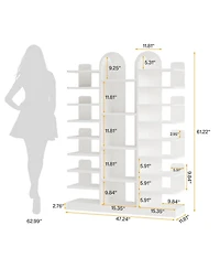 Slickblue 13 Tier Shoe Rack Freestanding Entryway Shoe Organizer