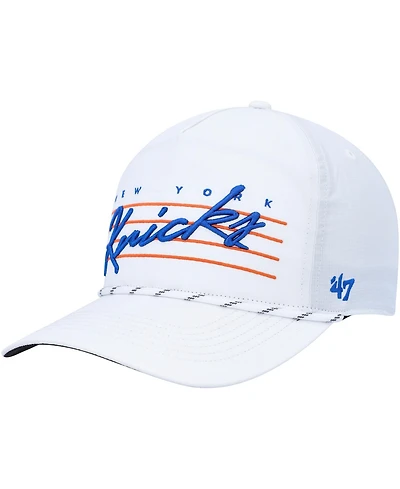 '47 Brand Men's White New York Knicks Downburst Hitch Snapback Hat