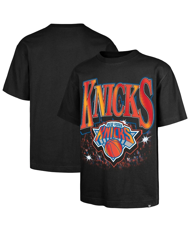 '47 Brand Men's Black New York Knicks Past Champs Collection Flashbulb Foundation T-Shirt