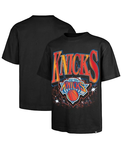 '47 Brand Men's Black New York Knicks Past Champs Collection Flashbulb Foundation T-Shirt