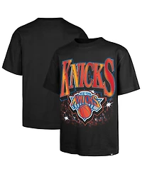 '47 Brand Men's Black New York Knicks Past Champs Collection Flashbulb Foundation T-Shirt