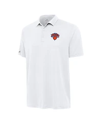 Antigua Men's White New York Knicks Reprocess Polo Shirt
