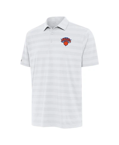 Antigua Men's White New York Knicks Tunnel Polo Shirt