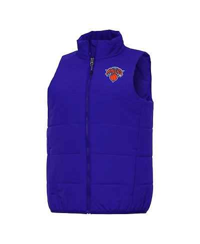 Antigua Women's Blue New York Knicks Experience Full-Zip Vest