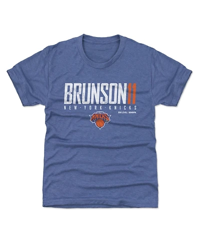 500 Level Big Boys and Girls Jalen Brunson Blue New York Knicks Elite T-Shirt