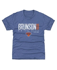 500 Level Big Boys and Girls Jalen Brunson Blue New York Knicks Elite T-Shirt