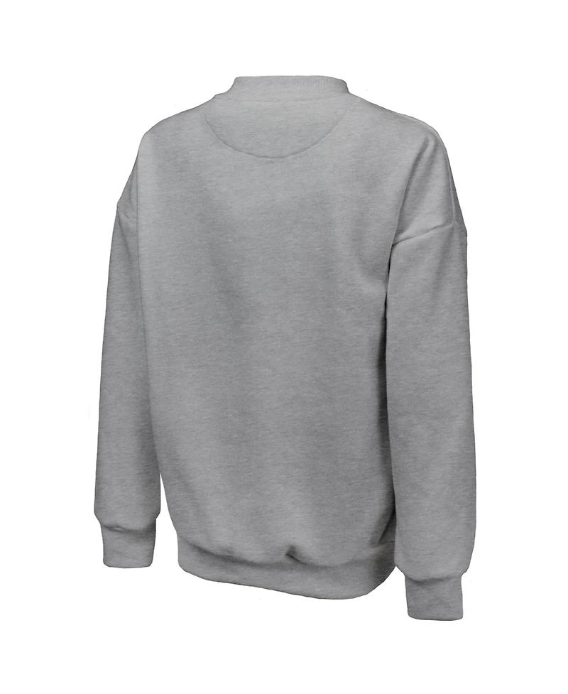 Majestic Threads Women's Gray New York Knicks Classic Tri-Blend Pullover Sweatshirt