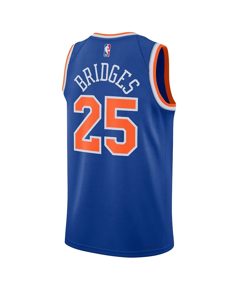Nike Men's and Women's Mikal Bridges Blue New York Knicks 2024 Offseason Addition Swingman Jersey