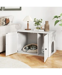 Cozito Hidden Cat Litter Box Enclosure Furniture with Divider