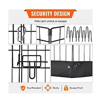 Ruie 8 Panel Foldable Metal Dog Playpen 24 in Tall with Oxford Bottom Mat