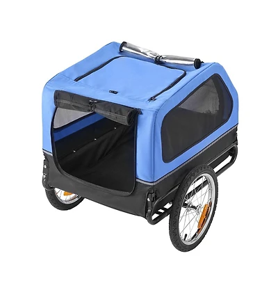 Ruie Foldable Pet Bike Trailer 88 lb Capacity 31 in Cabin Quick Connect Coupler