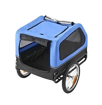Ruie Foldable Pet Bike Trailer 88 lb Capacity 31 in Cabin Quick Connect Coupler