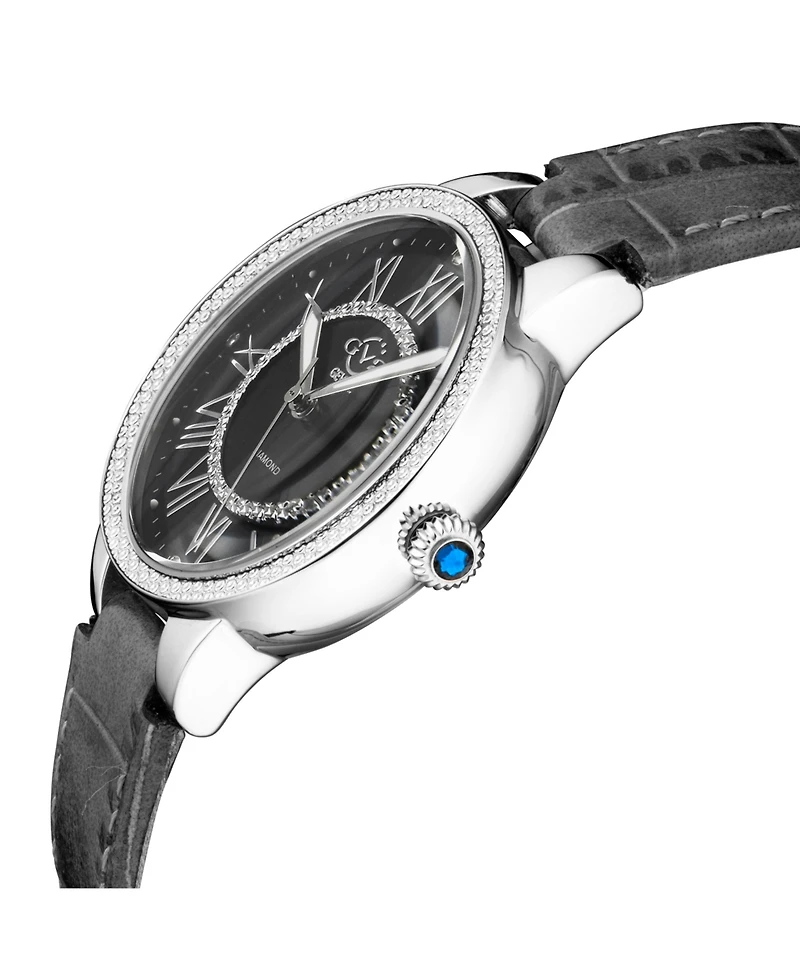 GV2 by Gevril Women's Florence Swiss Quartz Diamond Ip Stainless Steel Bracelet Watch