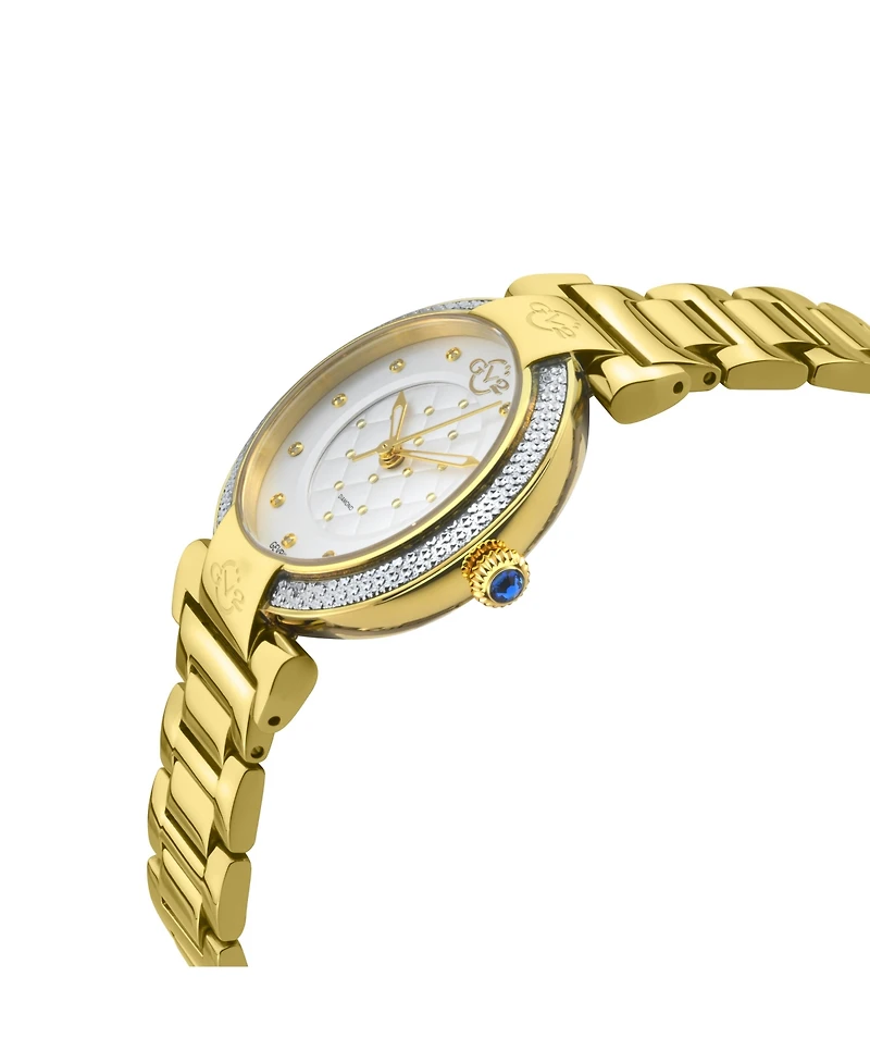 GV2 by Gevril Women's Berletta Swiss Quartz Diamond Ip Stainless Steel Bracelet Watch