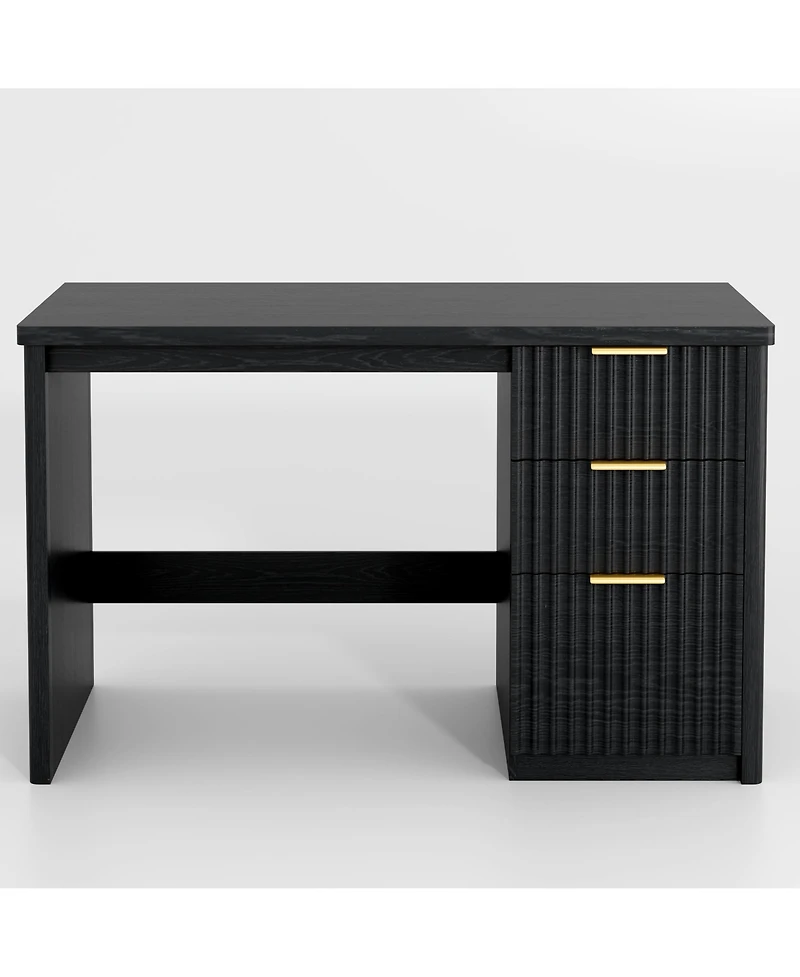 Vlsrka Computer Desk With File Drawers And Storage
