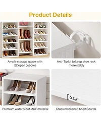 Slickblue Freestanding 14 Tier Shoe Organizer for Large Shoe Collection