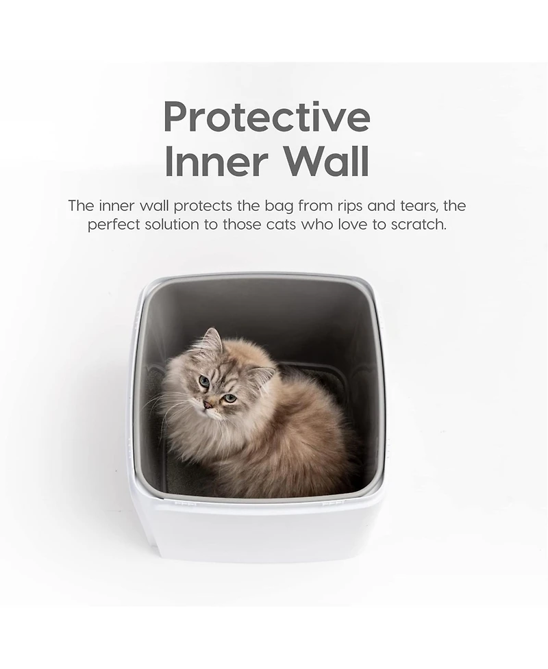 Iris Usa Premium Top Entry Cat Litter Box with Scoop and Enclosed Design, Gray