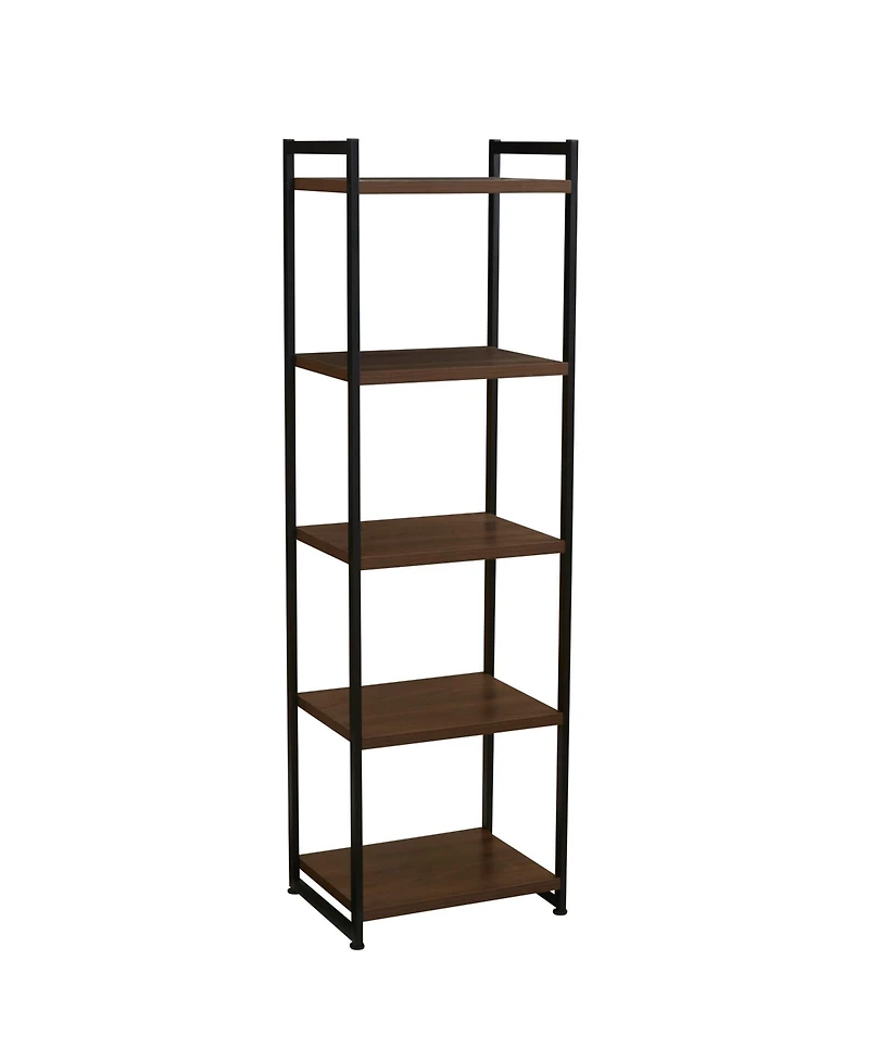 Household Essentials Jamestown 5 Shelf Open Storage Bookshelf