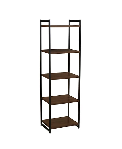 Household Essentials Jamestown 5 Shelf Open Storage Bookshelf