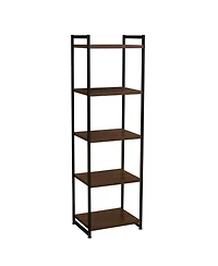Household Essentials Jamestown 5 Shelf Open Storage Bookshelf