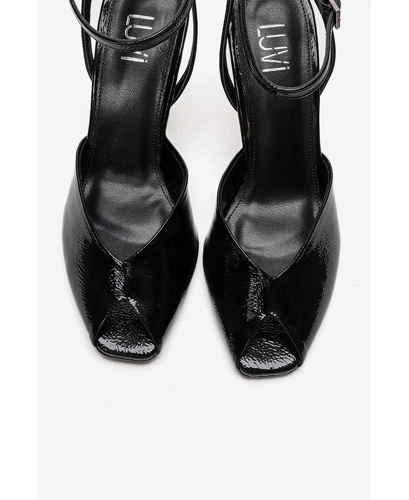 Prologue Shoes Women's Slate Ankle Strap Stiletto Pump