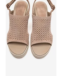 Forever & Always Shoes Women's Jadira Leather Wedge Sandal