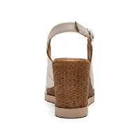 Forever & Always Shoes Helina Leather Wedge Sandal