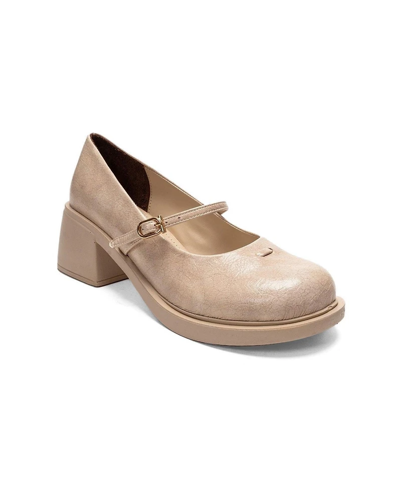 Prologue Shoes Women's Luanda Block Heel Mary Jane