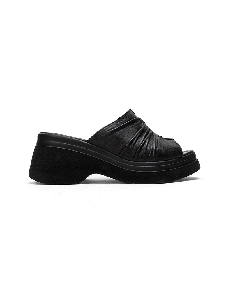 Forever & Always Shoes Nellie Leather Platform Sandal