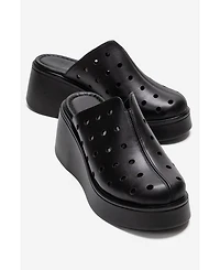 Forever & Always Shoes Women's Nives Leather Wedge Sandal