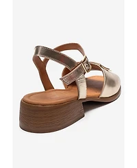 Forever & Always Shoes Women's Svelte Leather Buckle Sandal