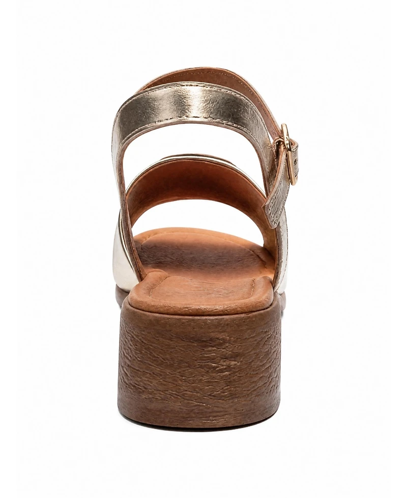 Forever & Always Shoes Women's Svelte Leather Buckle Sandal