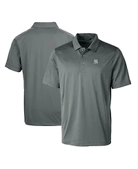 Cutter & Buck Men's Steel New York Yankees Prospect Textured Stretch Polo Shirt