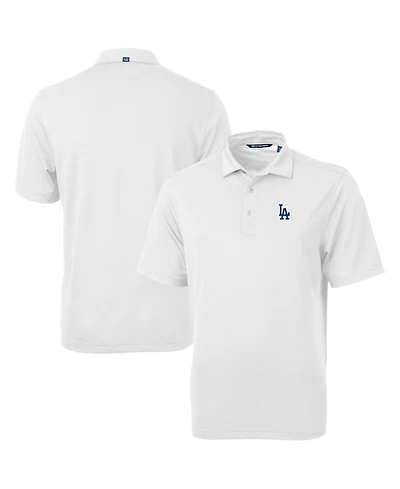Cutter & Buck Men's White Los Angeles Dodgers Virtue Eco Pique Polo Shirt