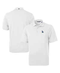 Cutter & Buck Men's White Los Angeles Dodgers Virtue Eco Pique Polo Shirt