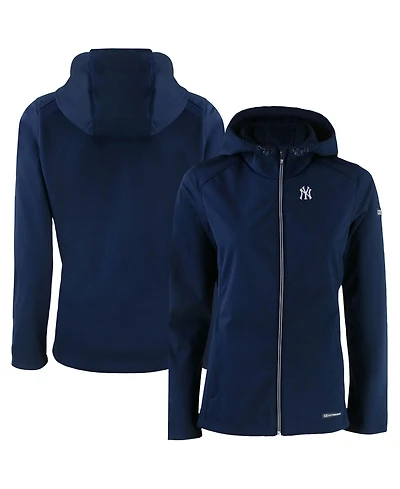 Cutter & Buck Women's Navy New York Yankees Evoke Eco Softshell Full-Zip Jacket