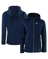 Cutter & Buck Women's Navy New York Yankees Evoke Eco Softshell Full-Zip Jacket