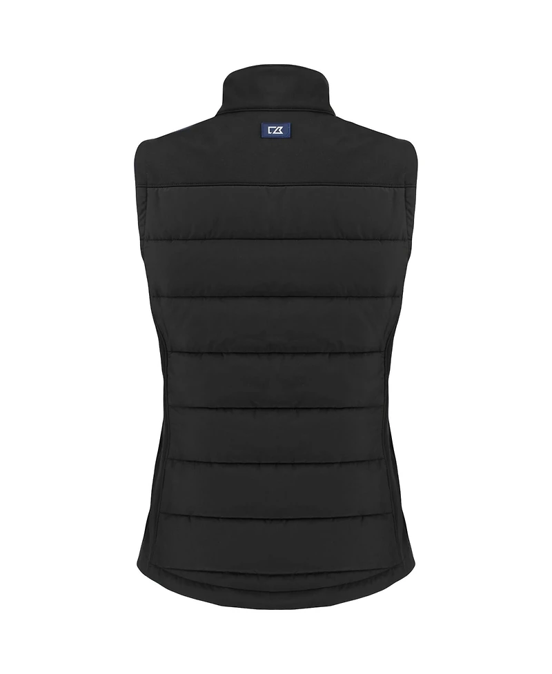 Cutter & Buck Women's Black Detroit Lions Primary Mark Evoke PrimaLoft Hybrid Eco Softshell Full-Zip Vest