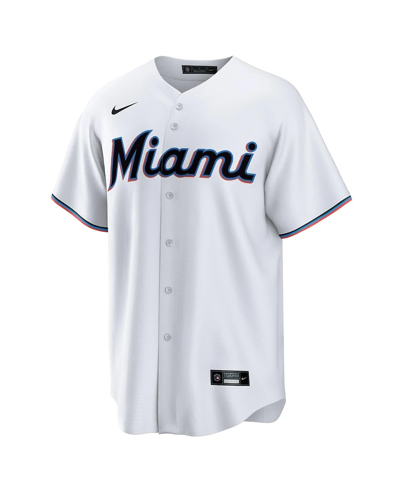 Nike Men's White Miami Marlins Home Big & Tall Replica Jersey
