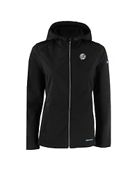 Cutter & Buck Women's Black New York Yankees Evoke Eco Softshell Full-Zip Hoodie Jacket